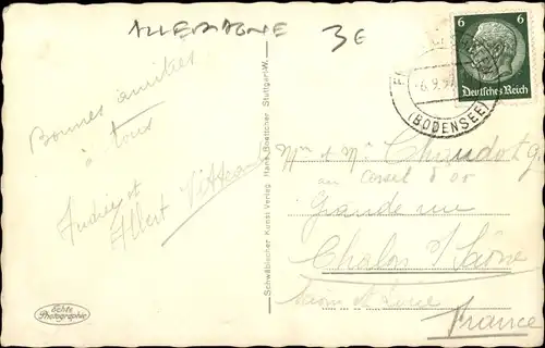 Ak Friedrichshafen Bodensee, Hafenbahnhof, Zeppelin