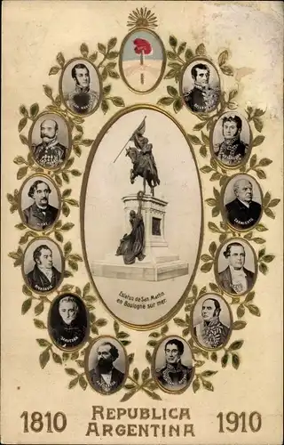 Ak Argentinien, San Martín Statue