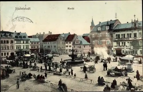 Ak Rudolstadt in Thüringen, Markt