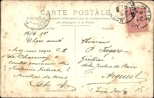 Foto Ak Personen in einem offenen Automobil