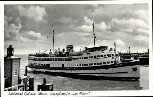 Ak Nordseebad Duhnen Cuxhaven, HADAG Seebäderdienst, Dampfer Jan Molsen