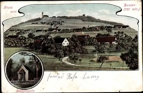 Ak Bussen Uttenweiler Baden Württemberg, Kapelle, Panorama