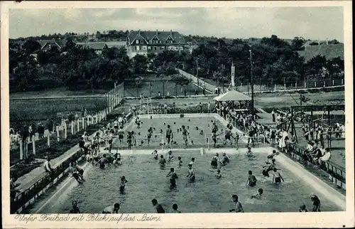 Ak Stammheim Calw im Nordschwarzwald, Evgl. Erziehungsheim, Freibad