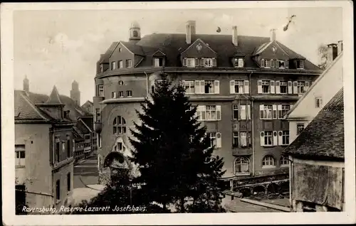 Ak Ravensburg in Oberschwaben Baden Württemberg, Blick zum Reservelazarett Josefshaus