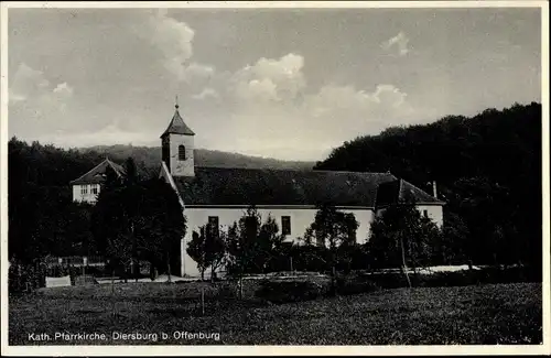 Ak Diersburg Hohberg im Schwarzwald Baden, Katholische Pfarrkirche