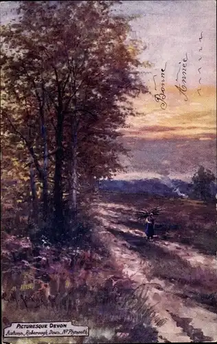 Künstler Ak Plymouth Devon England, Roborough Down, Landschaft