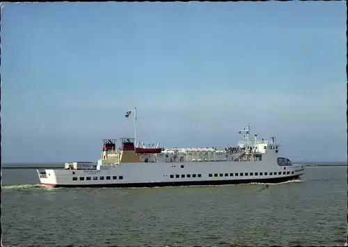 Ak Seebäderschiff und Autofähre Ostfriesland, Fährschiff, Aktiengesellschaft EMS Emden