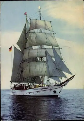 Ak Segelschulschiff Wilhelm Pieck, Volksmarine