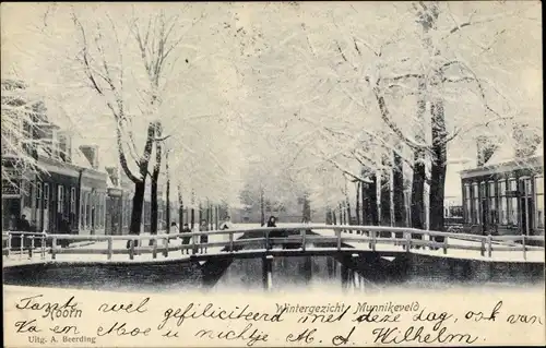 Ak Hoorn Nordholland Niederlande, Wintergezicht Munnikeveld