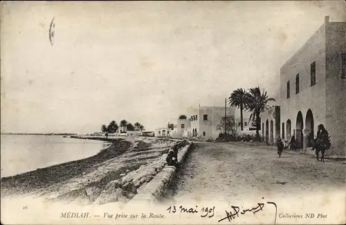Ak Mediah Marokko, Vue prise sur la Route