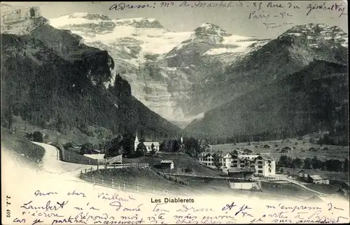 Ak Les Diablerets Kanton Waadt, Panorama