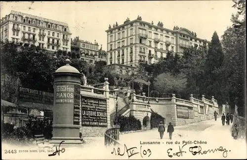 Ak Lausanne Kanton Waadt, rue du Petit-Chêne