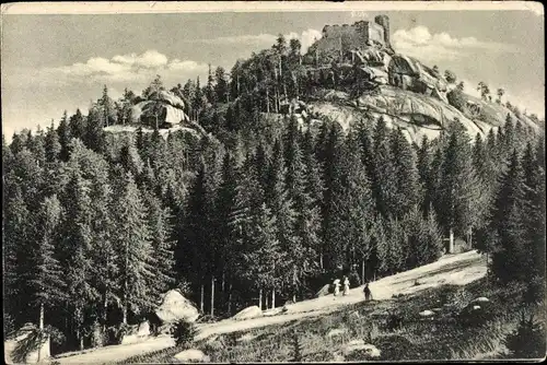 Ak Sobieszów Hermsdorf Kynast Riesengebirge Schlesien, Burg Kynast