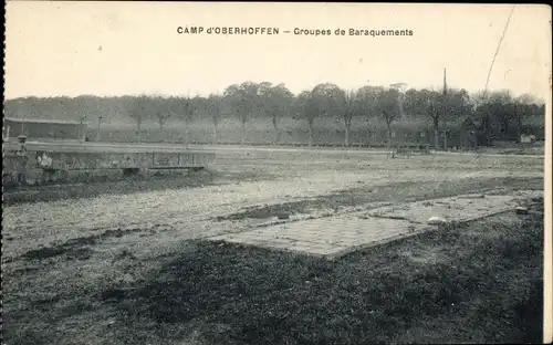 Ak Oberhoffen sur Moder Oberhofen Elsass Bas Rhin, Truppenübungsplatz, Camp, Baraquements