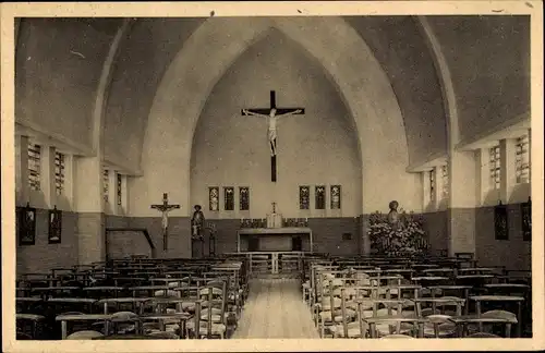 Ak Weelde Ravels Flandern Antwerpen, Staatie, Kirche, Innenansicht, Altar. Kreuz