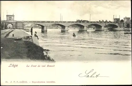 Ak Liège Lüttich Wallonien, Le Pont de val Benoit, Brücke