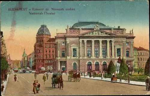 Ak Budapest Ungarn, Nationaltheater