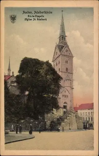 Ak Aachen in Nordrhein Westfalen, Adalbertkirche, Wappen