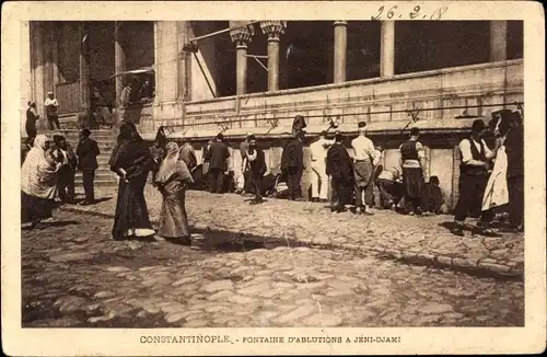 Ak Konstantinopel Istanbul Türkei, Fontaine d'Ablutions a Jeni-Djami