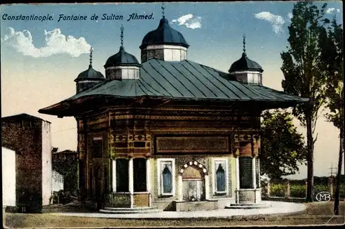 Ak Konstantinopel Istanbul Türkei, Fontaine de Sultan Ahmed