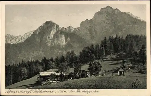 Ak Berchtesgaden in Oberbayern, Alpenwirtschaft Vorderbrand
