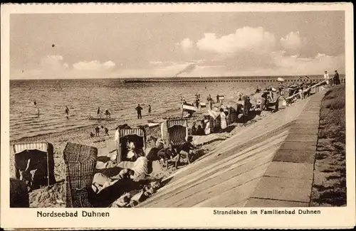 Ak Nordseebad Duhnen Cuxhaven, Strandleben im Familienbad