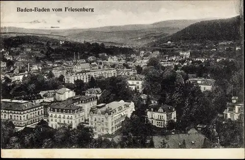 Ak Baden Baden am Schwarzwald, Panorama vom Friesenberg