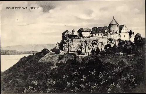 Ak Waldeck am Edersee Hessen, Schloss Waldeck, Panorama