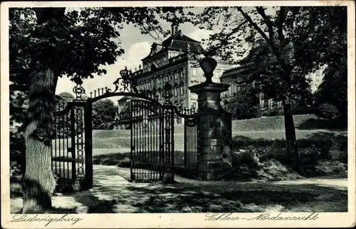 Ak Ludwigsburg in Württemberg, Schloss, Nordansicht, Tor