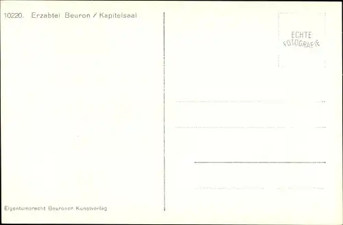 Ak Beuron an der Donau Württemberg, Erzabtei Beuron, Kapitelsaal