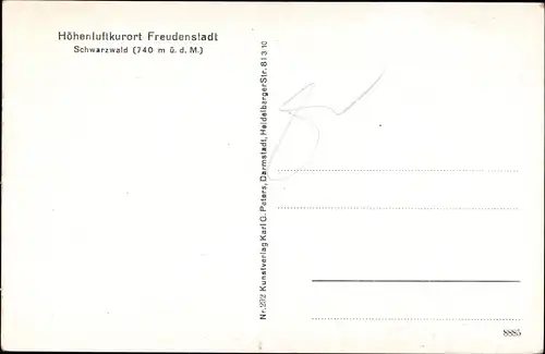 Ak Freudenstadt im Nordschwarzwald, Partie am Kurhaus