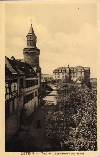 Ak Idstein im Taunus Hessen, Schlossstraße und Schloss