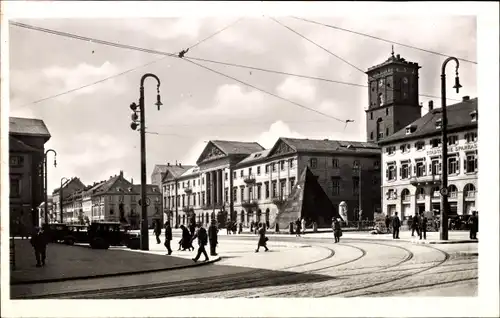 Ak Karlsruhe in Baden, Marktplatz