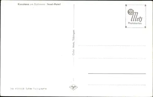 Ak Konstanz am Bodensee, Insel-Hotel