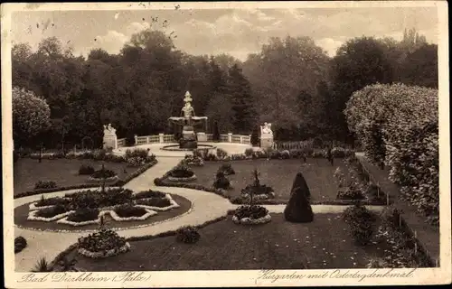 Ak Bad Dürkheim am Pfälzerwald, Kurgarten, Ostertagdenkmal