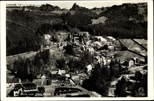 Ak Oybin in der Oberlausitz, Panorama, Scharfenstein