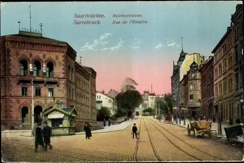 Ak Saarbrücken im Saarland, Reichsstraße