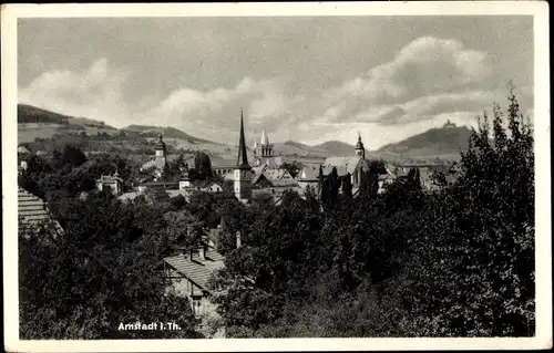 Ak Arnstadt in Thüringen, Panoramablick auf die Stadt mit Umgebung