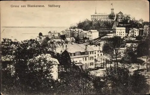 Ak Hamburg Altona Blankenese, Süllberg, Panorama