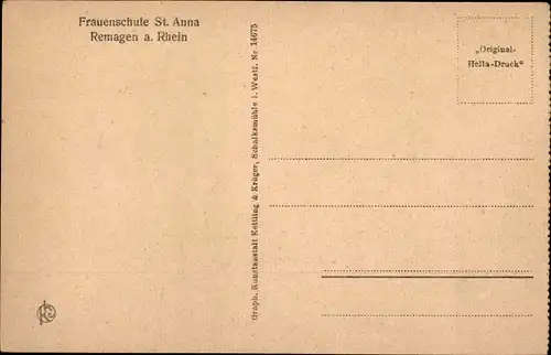 Ak Remagen am Rhein, Frauenschule St. Anna, Altes Tor