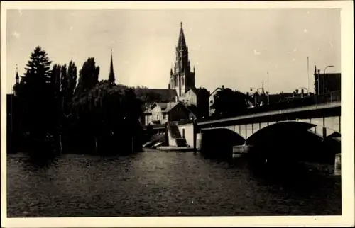 Ak Konstanz am Bodensee, Rheinbrücke, Kirchturm