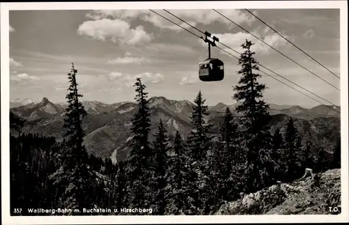 Ak Rottach Egern in Oberbayern, Wallbergbahn, Buchstein, Hirschberg