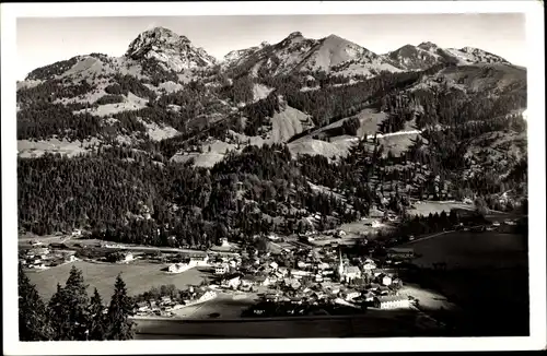 Ak Bayrischzell im Mangfallgebirge Oberbayern, Wendelstein, Panorama