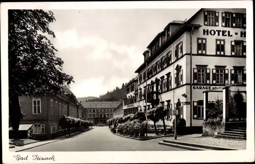 Ak Bad Teinach Zavelstein im Schwarzwald, Straßenpartie am Hotel