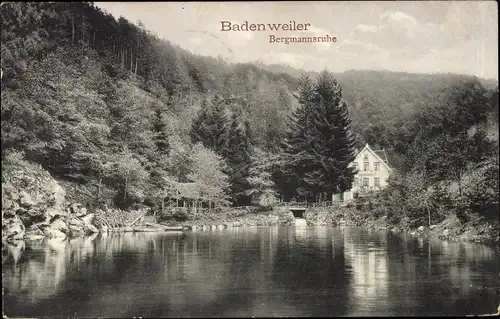 Ak Badenweiler im Schwarzwald, Bergmannsruhe, See