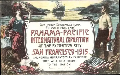 Künstler Ak San Francisco Kalifornien USA, Panama Pacific International Exposition 1915