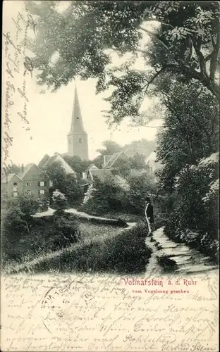 Ak Volmarstein Wetter Ruhr, Teilansicht mit Kirche