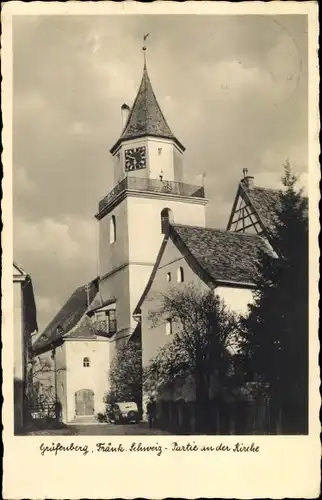 Ak Greifenberg in Oberbayern, Partie an der Kirche