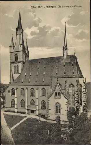 Ak Kiedrich im Rheingau Taunus, St. Valencius Kirche