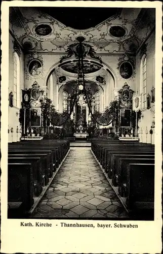 Ak Thannhausen in Schwaben, Katholische Kirche